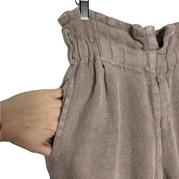 Black Crane | Burlap Pants in Oatmeal Linen Small *missing belt* - Picture 5 of 6